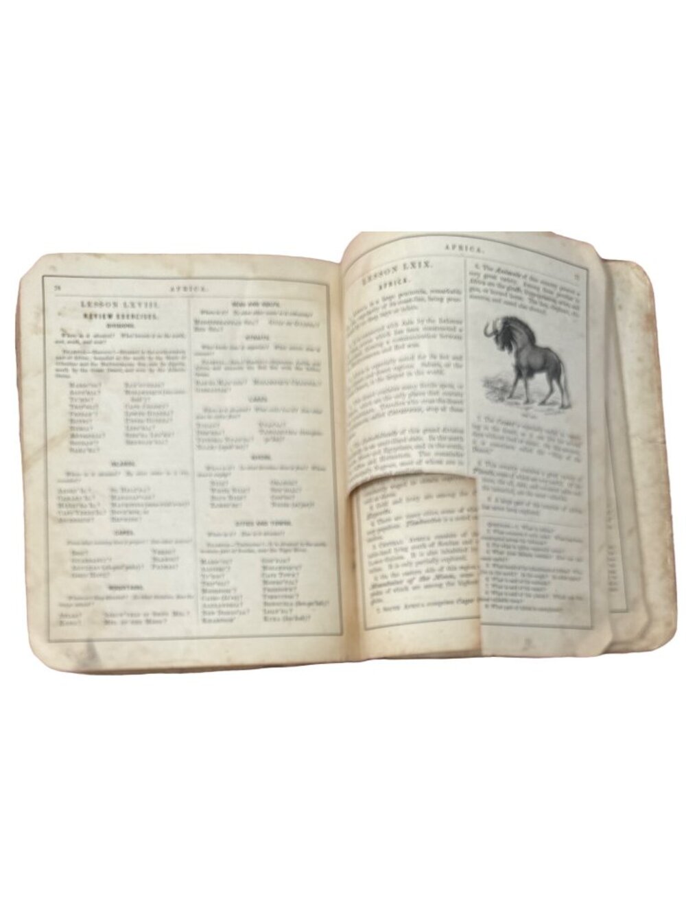 Colton's New Introductory Geography 1875 Hardback Book Read D. D. Merrill Damage - Picture 4 of 16